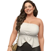 smiling girl in stylish outfit sticker