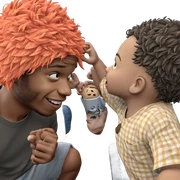 brothers enjoying a moment together sticker