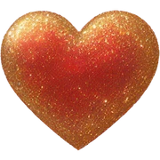 glittery heart sticker
