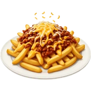 Plate of chili cheese fries  sticker