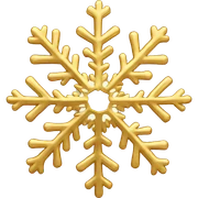 Gold snowflake sticker