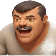 manly man with facial hair sticker