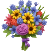 Colorful bouquet sticker