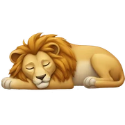 Lion sleeping  sticker