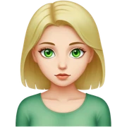 Girl green eyes  sticker