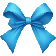 blue bow sticker