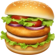 chicken burger sticker