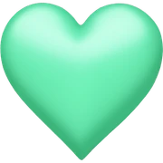 mint green heart sticker