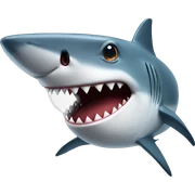 Shark with a top hat sticker