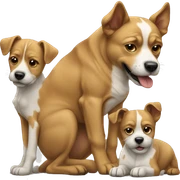 Dog on dog on dog on dog sticker