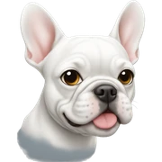 White Frenchie  sticker