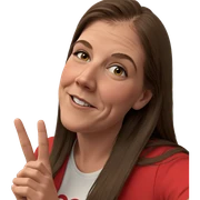 smiling girl with brown hair sticker