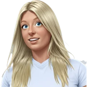 blonde girl under blue sky sticker