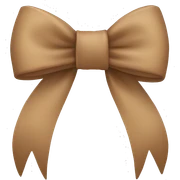 Light brown bow sticker