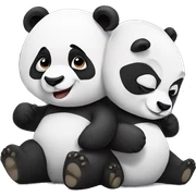 Panda with panda sticker