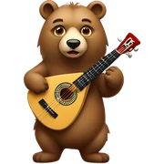 Russian bear balalaika sticker