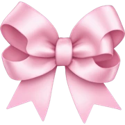light pink ribbon bow sticker