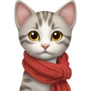 kitten in scarf sticker