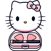 Hello kitty maquillandose sticker