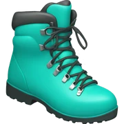 turquoise hiking boot sticker