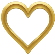 Gold heart sticker