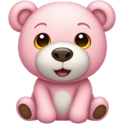 pink cute teddy bear sticker