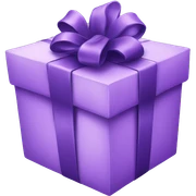 Purple gift sticker