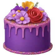 Purple cake sticker