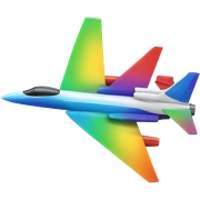 Rainbow jet sticker