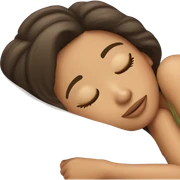 Brunette girl sleeping sticker