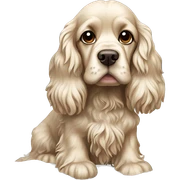 cocker spaniel in snow sticker