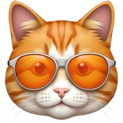 Cat with sunglasses sticker