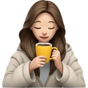smiling girl with mug sticker