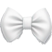 White bow  sticker