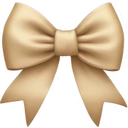 Beige bow sticker
