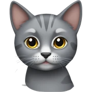 grey cat sticker
