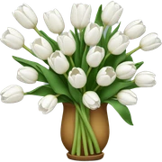 white tulip bouquet  sticker