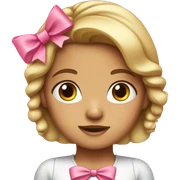 Girl with a pink bow sticker