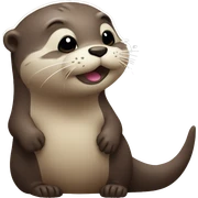 Little otter blowing a kiss sticker