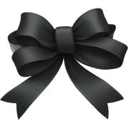 black bow with ribbon sticker