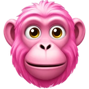 pink monkey sticker