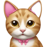 cat with pink bow  sticker
