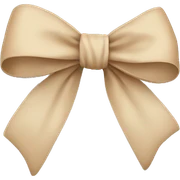 Beige bow  sticker
