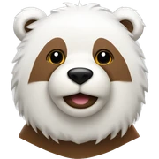 Oso de peluche navideño blanco con marrón  sticker