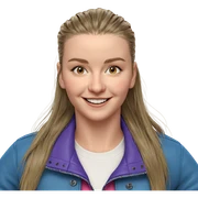 smiling girl in jacket sticker