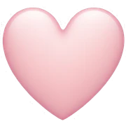 light pink heart sticker