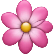 pink flower sticker