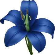 Dark blue Lilly flowers sticker
