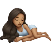 Brunette girl sleeping sticker