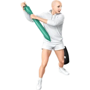 bald boy with umbrella parody sticker